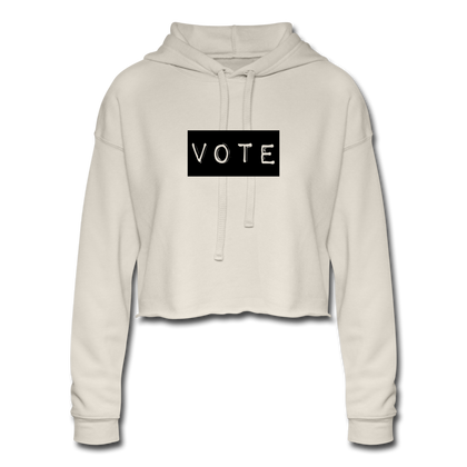 Vote Women's Cropped Hoodie - dust