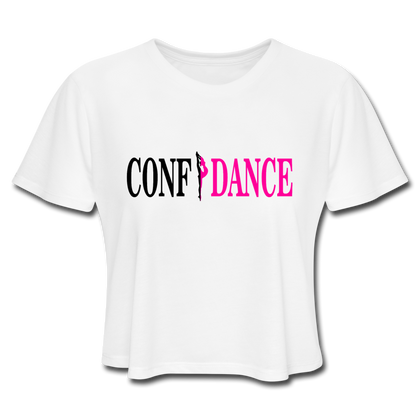 CONFIDANCE Women's Cropped T-Shirt - white