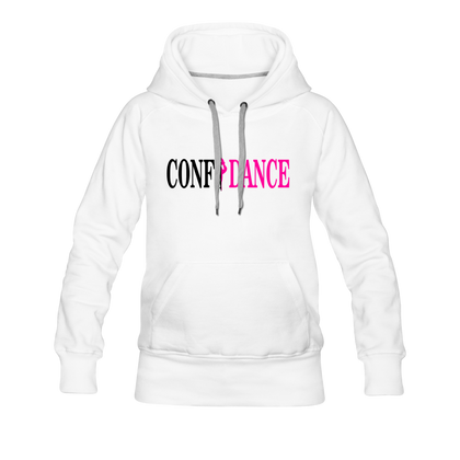 Confidance Women’s Premium Hoodie - white