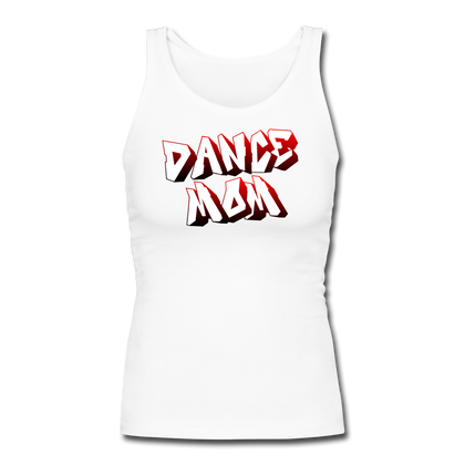 Dance Mom Women's Longer Length Fitted Tank - white