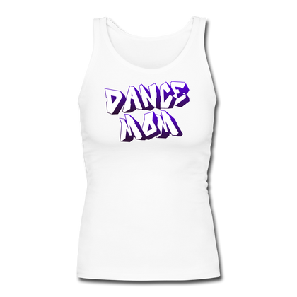 Dance Mom Women's Longer Length Fitted Tank - white