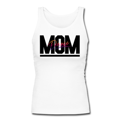 Dance Mom Women's Longer Length Fitted Tank - white