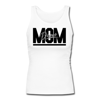 Dance Mom Women's Longer Length Fitted Tank - white