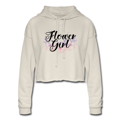 Flower Girl Women's Cropped Hoodie - dust