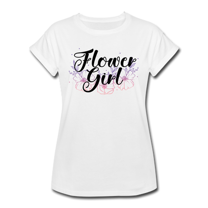 Flower Girl Women's Relaxed Fit T-Shirt - white