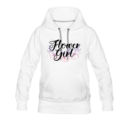 Flower Girl Women’s Premium Hoodie - white