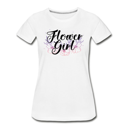 Flower Girl Women’s Premium Organic T-Shirt - white