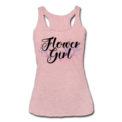 Flower Girl Women’s Tri-Blend Racerback Tank - heather dusty rose