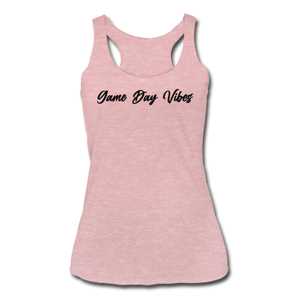 Game Day Vibes Women’s Tri-Blend Racerback Tank - heather dusty rose