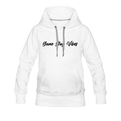 Game Day Vibes Women’s Premium Hoodie - white