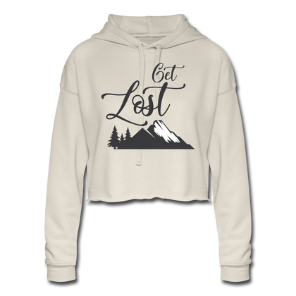 Get Lost Women's Cropped Hoodie - dust