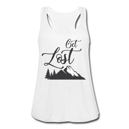 Get Lost Women's Flowy Tank Top - white