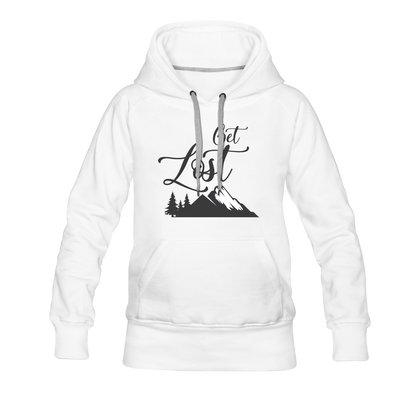 Get Lost Women’s Premium Hoodie - white