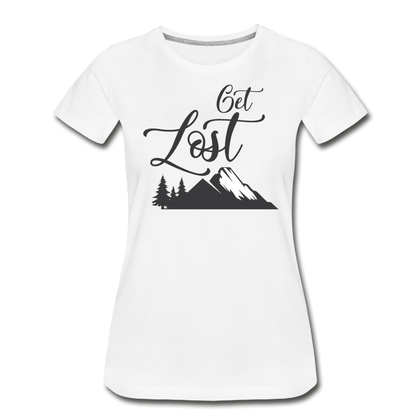 Get Lost Women’s Premium Organic T-Shirt - white