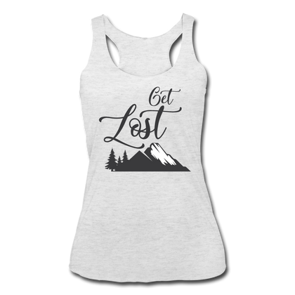 Get Lost Women’s Tri-Blend Racerback Tank - heather white