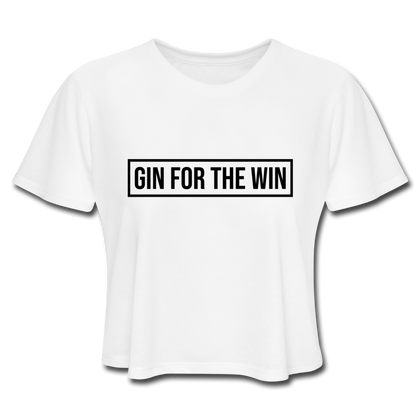 Gin For The Win Women's Cropped T-Shirt - white