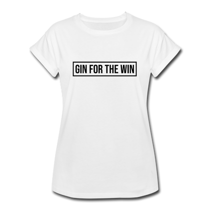 Gin For The Win Women's Relaxed Fit T-Shirt - white