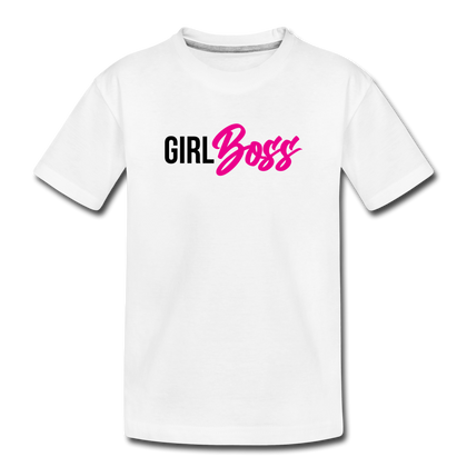 Girl Boss Kid’s Premium Organic T-Shirt - white