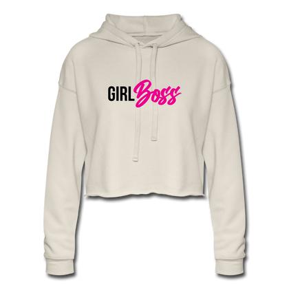 Girl Boss Women's Cropped Hoodie - dust