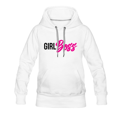 Girl Boss Women’s Premium Hoodie - white