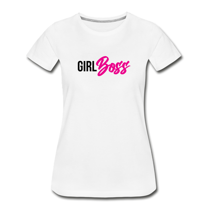 Girl Boss Women’s Premium Organic T-Shirt - white