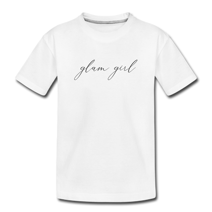 Glam Girl Toddler Premium Organic T-Shirt - white