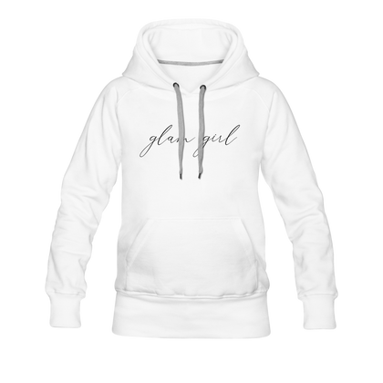 Glam Girl Women’s Premium Hoodie - white