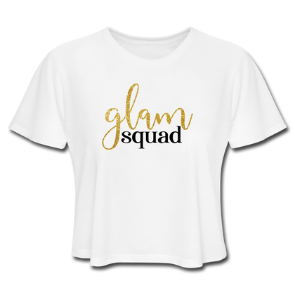 Glam Squad Women's Cropped T-Shirt - white