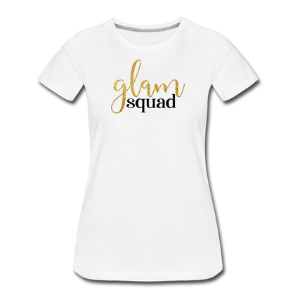 Glam Squad Women’s Premium Organic T-Shirt - white