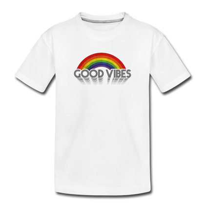 Good Vibes Kid’s Premium Organic T-Shirt - white