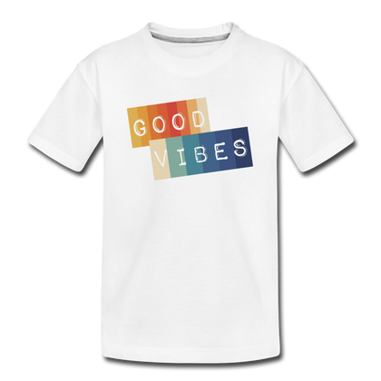 Good Vibes Kid’s Premium Organic T-Shirt - white