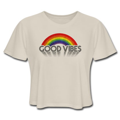 Good Vibes Women's Cropped T-Shirt - dust