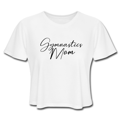 Gymnastics Mom Women's Cropped T-Shirt - white