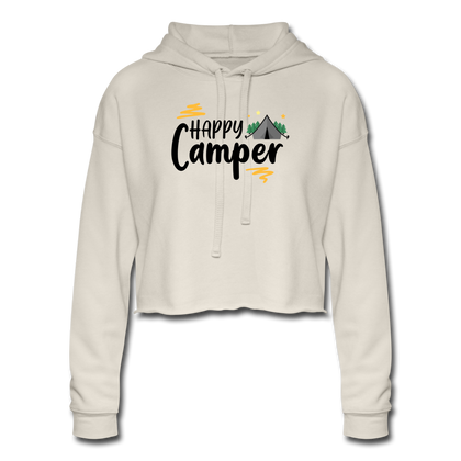 Happy Camper Women's Cropped Hoodie - dust