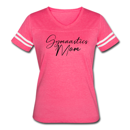 Gymnastics Mom Women’s Vintage Sport T-Shirt - vintage pink/white