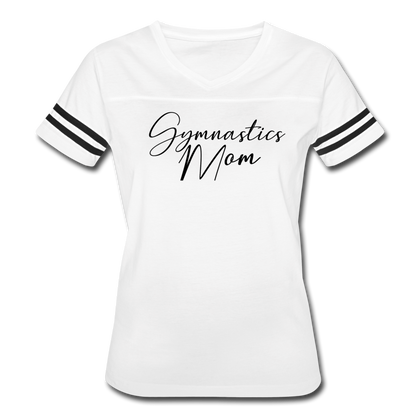 Gymnastics Mom Women’s Vintage Sport T-Shirt - white/black