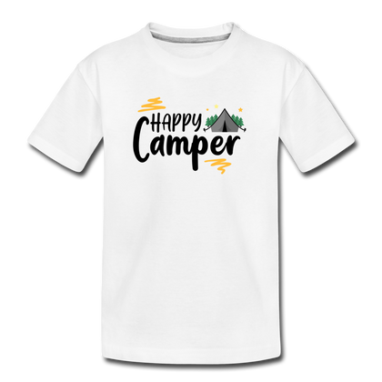 Happy Camper Kid’s Premium Organic T-Shirt - white