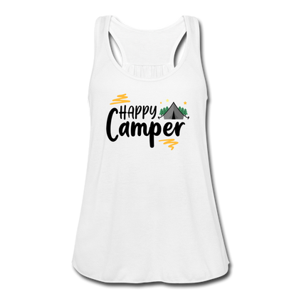 Happy Camper Women's Flowy Tank Top - white