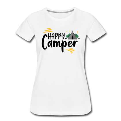 Happy Camper Women’s Premium Organic T-Shirt - white