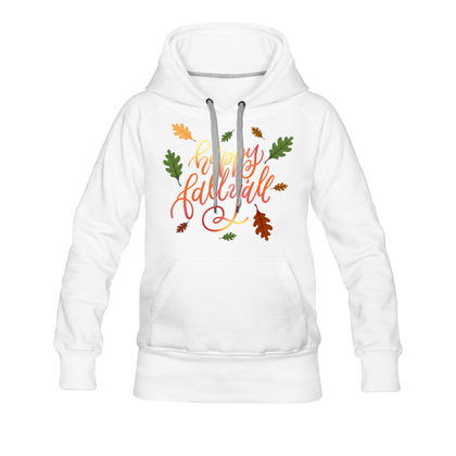 Happy Fall Y'all Women’s Premium Hoodie - white