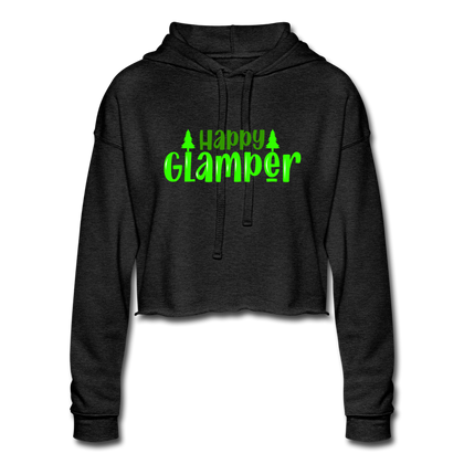 Happy Glamper Women's Cropped Hoodie - deep heather