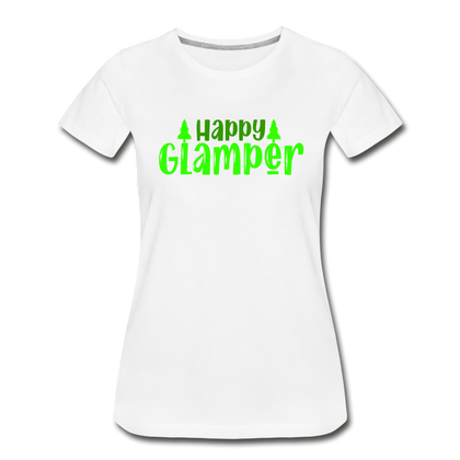 Happy Glamper Women’s Premium Organic T-Shirt - white