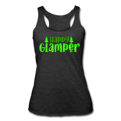 Happy Glamper Women’s Tri-Blend Racerback Tank - heather black