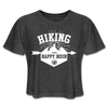 Hiking Then Happy Hour Women's Cropped T-Shirt