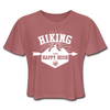 Hiking Then Happy Hour Women's Cropped T-Shirt