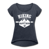 Hiking Then Happy Hour Women's Roll Cuff T-Shirt