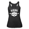 Hiking Then Happy Hour Women’s Tri-Blend Racerback Tank