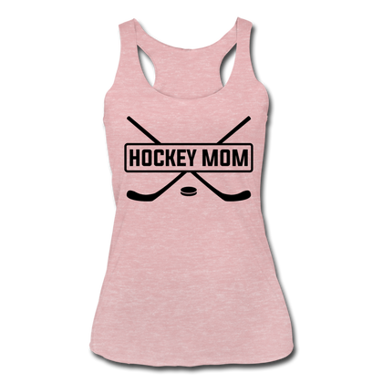 Hockey Mom Women’s Tri-Blend Racerback Tank - heather dusty rose