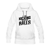 I Like Kicking Soccer Balls Women’s Premium Hoodie