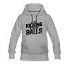 I Like Kicking Soccer Balls Women’s Premium Hoodie